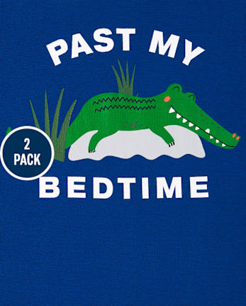 Baby And Toddler Boys Alligator Striped Snug Fit Cotton Pajamas 2-Pack