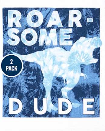 Lot de 2 pyjamas en coton ajustés Dino pour bébés et tout-petits garçons