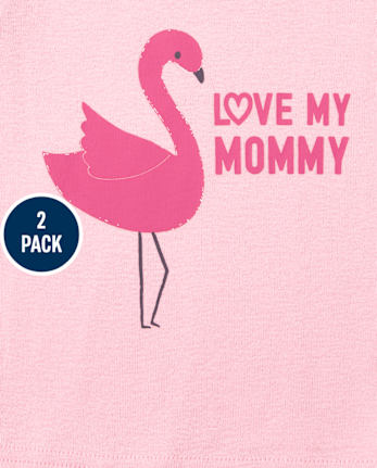 Baby And Toddler Girls Mommy And Daddy Snug Fit Cotton Pajamas 2-Pack