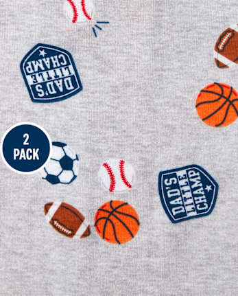 Lot de 2 pyjamas une pièce en coton ajustés pour bébé et tout-petit garçon
