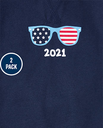 Baby Boys Americana Romper 2-Pack