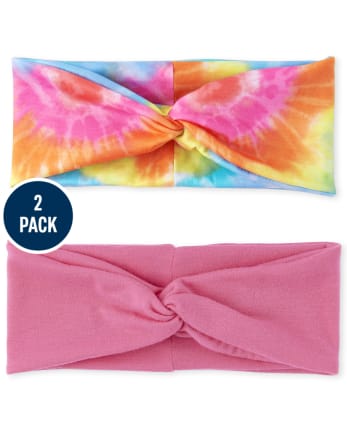 Toddler Girls Tie Dye Turban Headwrap 2-Pack