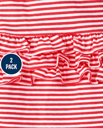 Baby Girls Smocked Striped Romper 2-Pack