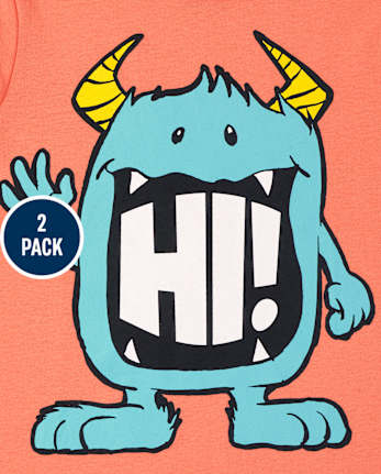 Toddler Boys Monster Graphic Tee 2-Pack
