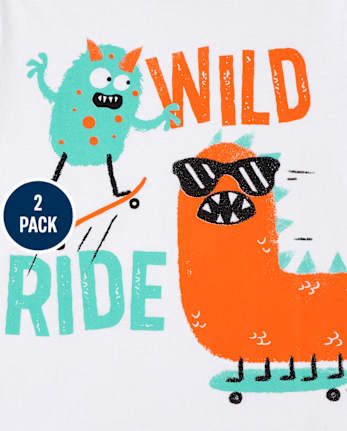 Toddler Boys Monster Graphic Tee 2-Pack