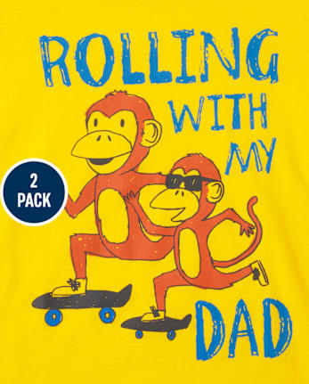 Camiseta familiar con gráfico para niños pequeños, paquete de 2