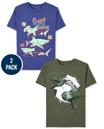 Boys Short Sleeve Shark Graphic Tee 2-Pack | The Children's Place