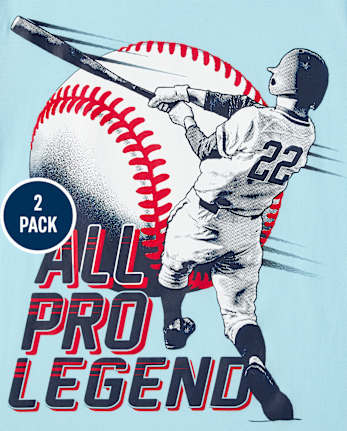 Boys Baseball Graphic Tee 2-Pack