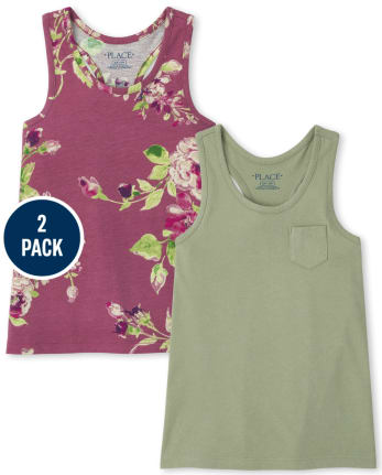 Lot de 2 débardeurs à dos nageur pour filles