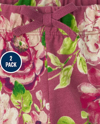Girls Print Shorts 2-Pack