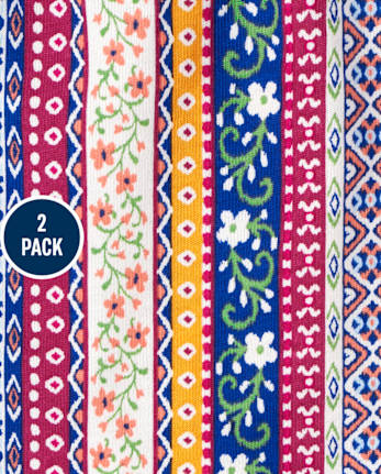 Girls Print Shorts 2-Pack