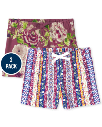 Lot de 2 shorts imprimés pour fille