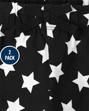 Lot de 2 shorts étoiles pour filles