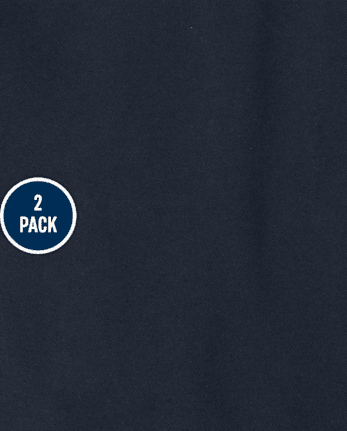 Boys Uniform Soft Pique Polo 2-Pack - Husky