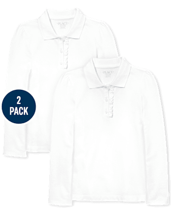 uniformes pour fille Ruffle Pique Polo 2-Pack - Plus