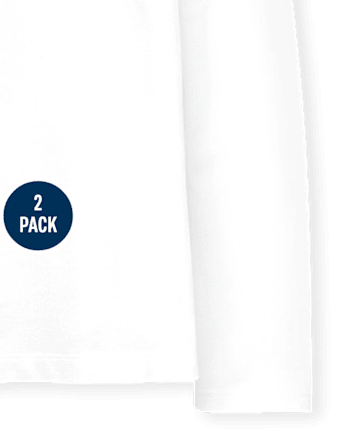 Lot de 2 polos en piqué extensible doux à volants pour uniformes pour filles - Taille Plus
