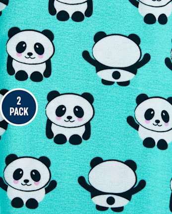 Girls Unicorn Panda Snug Fit Cotton Pajamas 2-Pack