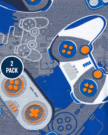 Boys Video Game Snug Fit Cotton Pajamas 2-Pack