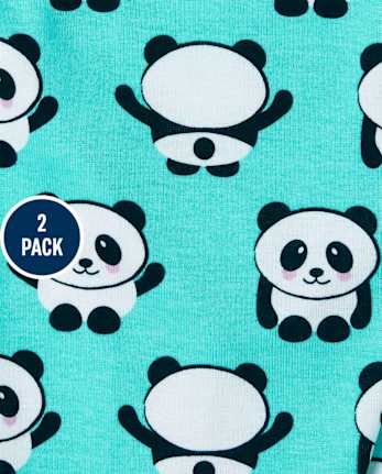 Baby And Toddler Girls Unicorn Panda Snug Fit Cotton Pajamas 2-Pack