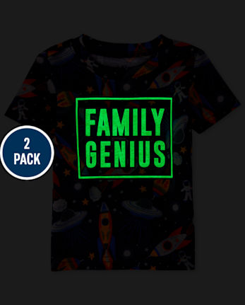 Ensemble de 2 pyjamas en coton ajustés Glow Genius Hero pour bébés et tout-petits garçons