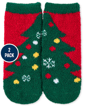 Toddler Matching Family Santa Cozy Socks 2-Pack