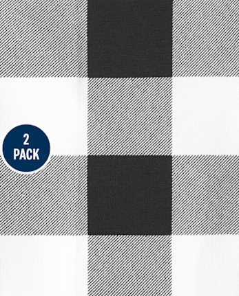 Pack de 2 leggings de cuadros búfalo para niñas pequeñas