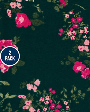 Toddler Girls Floral Leggings 2-Pack