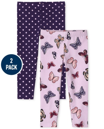 Toddler Girls Print Leggings 2-Pack