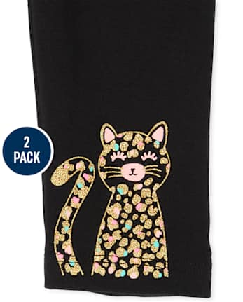Toddler Girls Leopard Leggings 2-Pack