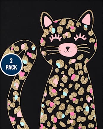 Toddler Girls Leopard Top 2-Pack
