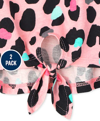 Toddler Girls Leopard Top 2-Pack
