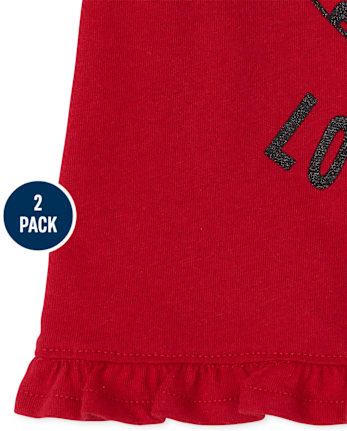 Toddler Girls Ruffle Top 2-Pack