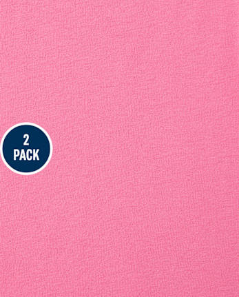 Paquete de 2 tops estampados para niñas pequeñas