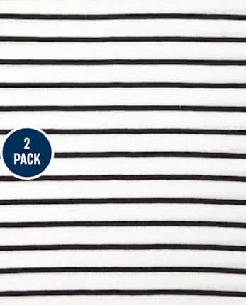 Paquete de 2 tops estampados para niñas pequeñas