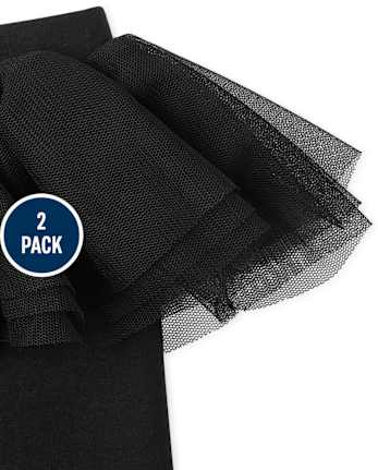 Baby Girls Leopard Tutu Leggings 2-Pack