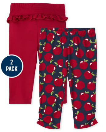Baby Girls Apple Pants 2-Pack