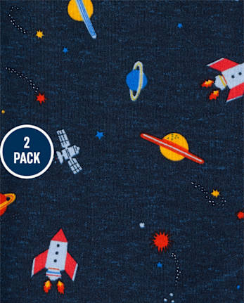 Baby Boys Space Pants 2-Pack