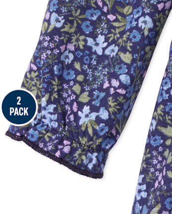 Lot de 2 robes body à fleurs pour bébé fille