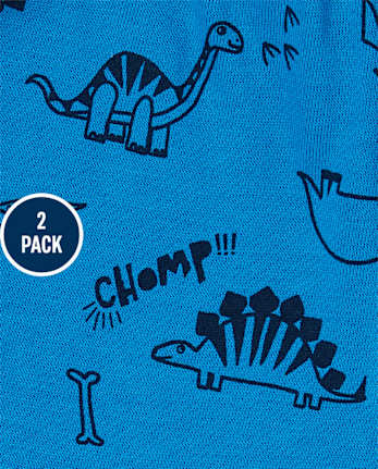 Toddler Boys Dino Fleece Jogger Pants 2-Pack