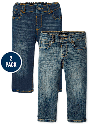 Baby And Toddler Boys Straight Jeans 2-Pack
