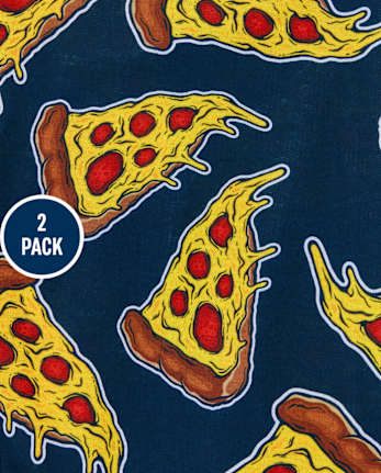 Boys Dino Pizza Pajamas 2-Pack