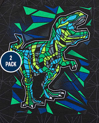 Boys Dino Pizza Pajamas 2-Pack