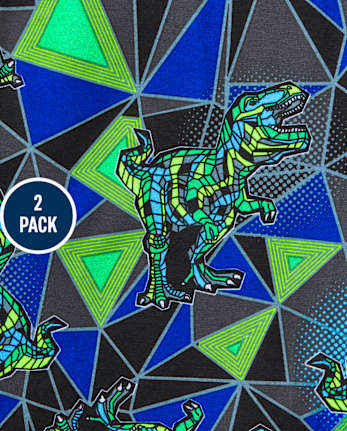 Boys Dino Pizza Pajamas 2-Pack