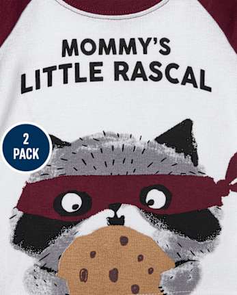Baby And Toddler Boys Milk And Cookies Snug Fit Cotton Pajamas 2-Pack