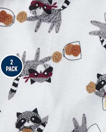 Baby And Toddler Boys Milk And Cookies Snug Fit Cotton Pajamas 2-Pack