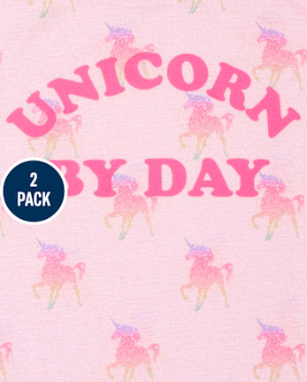 Girls Mermaid Unicorn Pajamas 2-Pack
