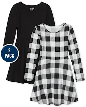 Lot de 2 robes de tous les jours à carreaux Buffalo pour filles