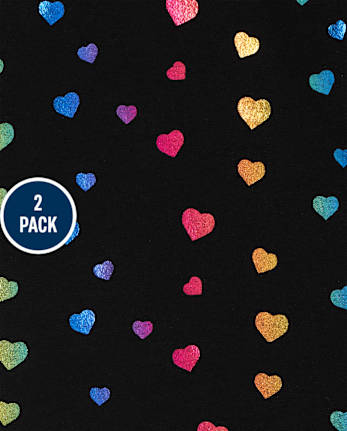 Leggings con forro polar estampado para niñas, paquete de 2