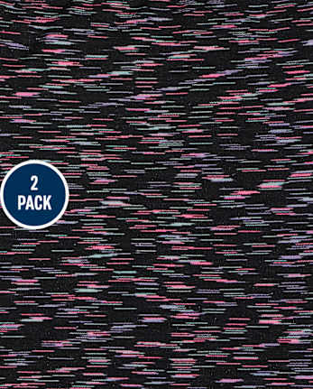 Leggings con forro polar estampado para niñas, paquete de 2