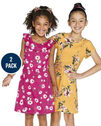 Girls Floral Dress 2-Pack